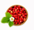 Ripe and tasty strawberry isolated on white background. Royalty Free Stock Photo