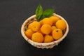 Ripe tasty sweet apricots heap Royalty Free Stock Photo