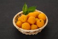 Ripe tasty sweet apricots heap Royalty Free Stock Photo