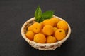 Ripe tasty sweet apricots heap Royalty Free Stock Photo