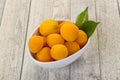 Ripe tasty sweet apricots heap Royalty Free Stock Photo