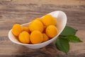 Ripe tasty sweet apricots heap Royalty Free Stock Photo