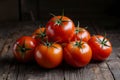 Ripe tomato vegetables displayed beautifully on the kitchen table