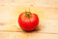 Ripe tomato on white background