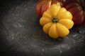 Ripe tomatoes on old background vegan rustic harvest closeup salad tasty vitamin