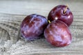 Ripe washed plums close up. Abstract background Royalty Free Stock Photo