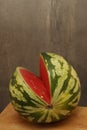 Sweet fragrant ripe red watermelon