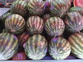 Ripe watermelons in Carmel market, Tel Aviv Royalty Free Stock Photo