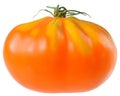 Ripe wet heap orenge tomato isolated