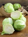 Ripe white cabbage