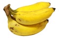 Ripe Whole banana over white background Royalty Free Stock Photo