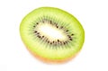 Ripe whole kiwi fruit and half kiwi fruit isolated on white background Royalty Free Stock Photo