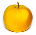 Ripe yellow apple isolated on white background Royalty Free Stock Photo