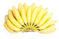 ripe yellow bananas baby on white isolated background with shadow Royalty Free Stock Photo