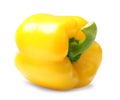 Ripe yellow bell pepper isolated on white Royalty Free Stock Photo