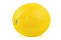 Ripe of yellow lemon citrus fruit isolated on white background close up, vitamin C. File contains clipping path Royalty Free Stock Photo