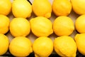 Ripe yellow lemons. Lemon harvest