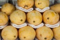 Ripe yellow mango in the market Royalty Free Stock Photo