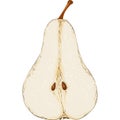 Ripe Yellow Pear in Cross Section