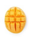 Ripe yellow red mango slice