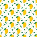 Ripened yellow mangoes pattern tile