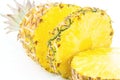 Ripes Pineapple with slices isolated Royalty Free Stock Photo