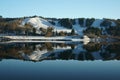 Ripley Ski Hill Reflected in the Portage Canal