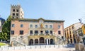 Ripoll town hall and monastery facade Royalty Free Stock Photo