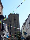 Ripon Cathedral looking down Kirkgate in North Yorkshire England