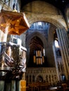 The pulpit of Ripon Cathedral in North Yorkshire England