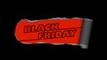 Ripped black paper on red background with Black Friday lettering inside Royalty Free Stock Photo