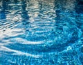 ripped blue water in swimming pool with texture ripples background Royalty Free Stock Photo