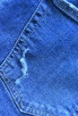 Ripped Denim Jeans Pocket Royalty Free Stock Photo