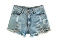 Ripped jeans shorts Royalty Free Stock Photo