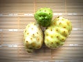 Ripped noni friuts isolated Royalty Free Stock Photo