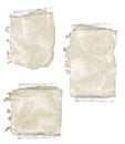 Ripped Old Notepad Paper with Tape Royalty Free Stock Photo