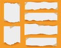 Ripped paper Isolated Orange Background