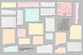 Ripped papers mega set in flat design. Vector illustration isolated graphic objects
