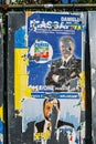 Ripped up defaced billboards ahead of 2018 Italian general election is due to be held on March 4th, 2018