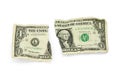 Ripped usa dollar Royalty Free Stock Photo