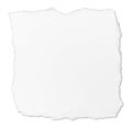 Ripped white paper note message isolated Royalty Free Stock Photo