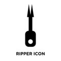 Ripper icon vector isolated on white background, logo concept of