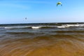 Ripping up the waves kitesurfing in mui ne Vietnam Royalty Free Stock Photo