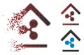 Damaged Dot Halftone Ripple Bank Icon