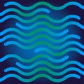 Ripple blue and green snakes like waves Royalty Free Stock Photo