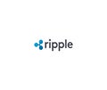 Ripple coin logo editorial illustrative on white background