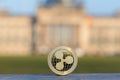 Ripple coin in front of german bundestag berlin