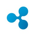 Ripple coin symbol logo.