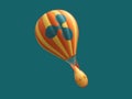 Ripple Crypto Nuclear Bomb Drop Torpedo Parachute Balloon 3D Illustration