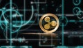 Ripple cryptocurrency coin Royalty Free Stock Photo